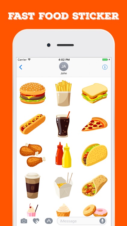 Fast Food Stickers For iMessage screenshot-3