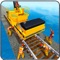 Drive Gigantic trucks and heavy construction vehicles in this indian railway bridge construction game 2017