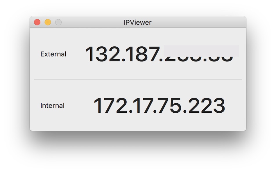 IPViewer (macOS) Podle: Hans Schulein IPViewer (macOS) Podle: Hans Schulein