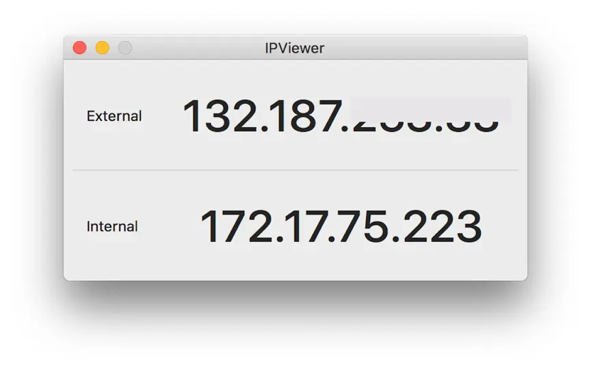 Captura de pantalla de IPViewer en iPhone 1