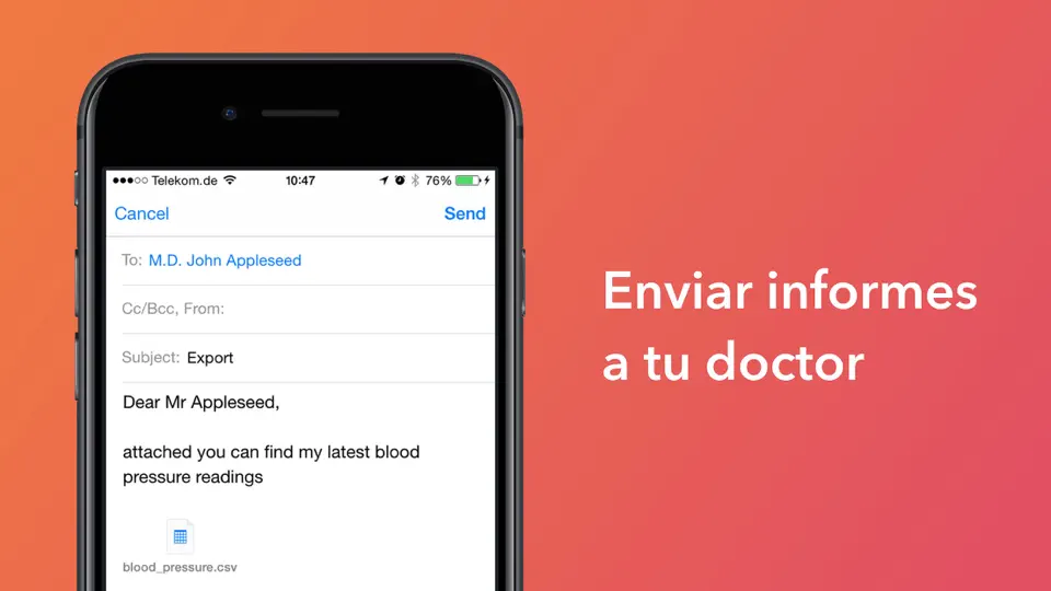 Captura de pantalla de Presión Arterial Asistente en iPhone 4