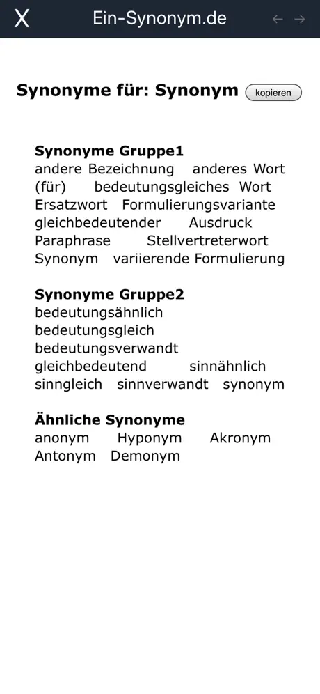 Ein-Synonym.de - Wörterbuch