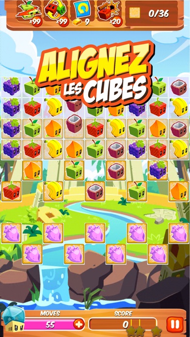 Screenshot #1 pour Juice Cubes match 3 jeu