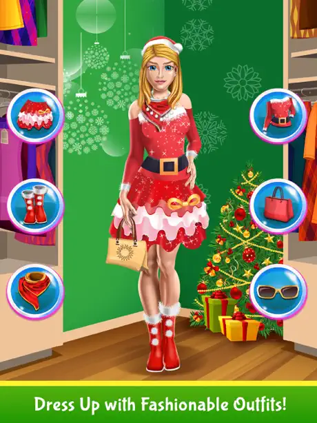 Christmas Hair Nail Salon Game