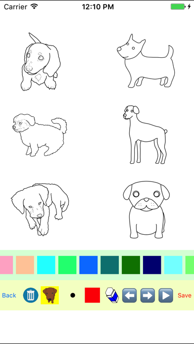 動く！ 子犬(子イヌ,子いぬ)のぬり絵(塗り絵)・お絵かきのおすすめ画像3