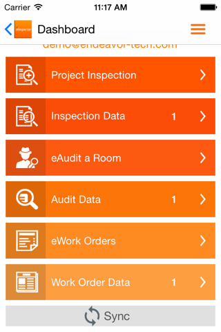 eInspector Endeavor screenshot 2