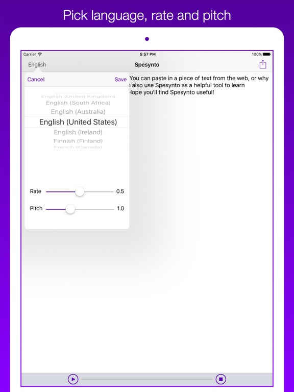 Screenshot #5 pour Spesynto Speech Synthesis