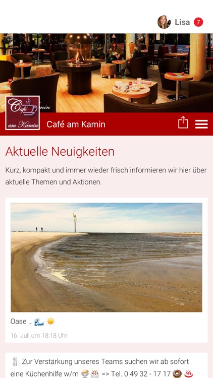 Café am Kamin