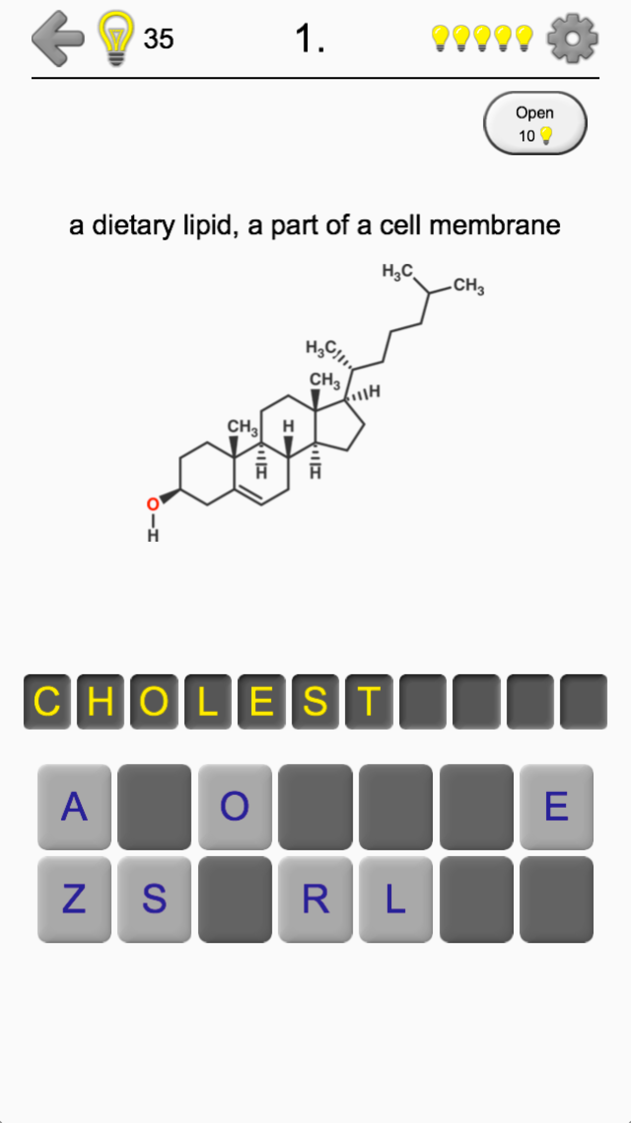 Steroids - Chemical Formulas