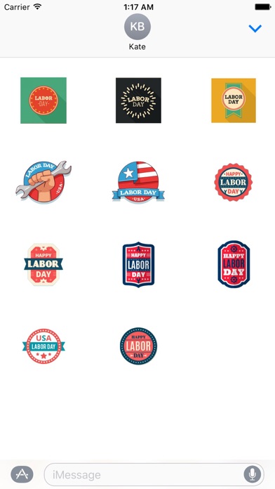 Happy Labor Day 2017 Sticker screenshot 3