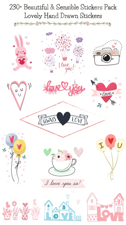 Hand Drawn Send Love Stickers