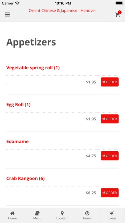 Orient Restaurant Hanover