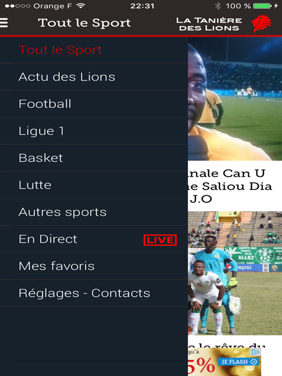 Tanière des Lions du Sénégal iPad screenshot 4 - Sports app