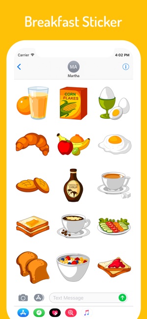 Food n Breakfast Stickers(圖2)-速報App