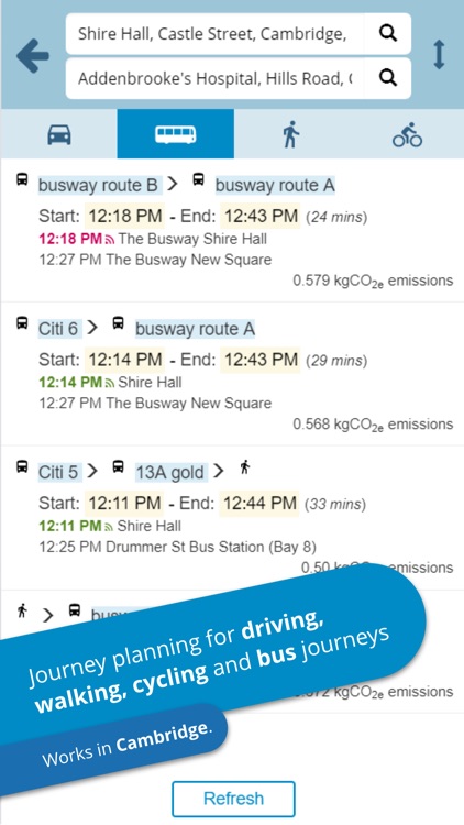 MotionMap real-time bus app