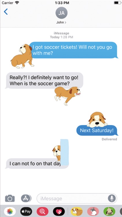 Cute Bulldog Stickers !
