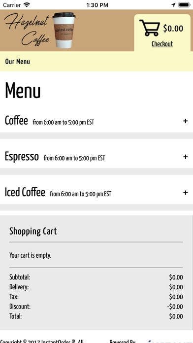 Hazelnut Coffee App screenshot 4