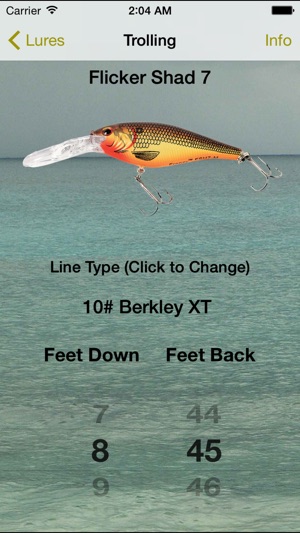 Flicker Shad Depth Chart