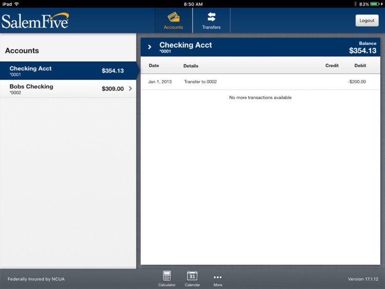 Salem Five Banking for iPad