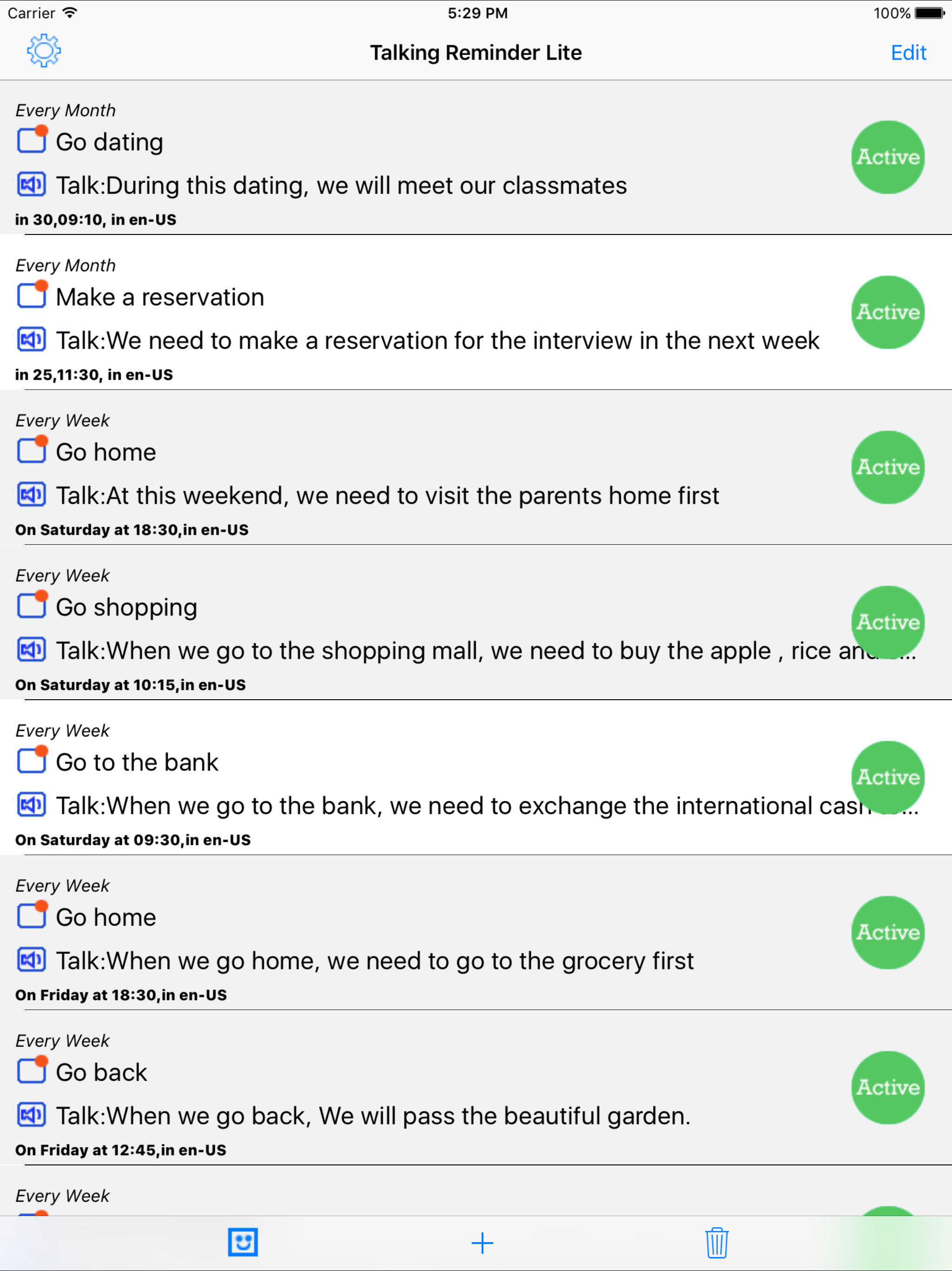 Talking Reminder Lite