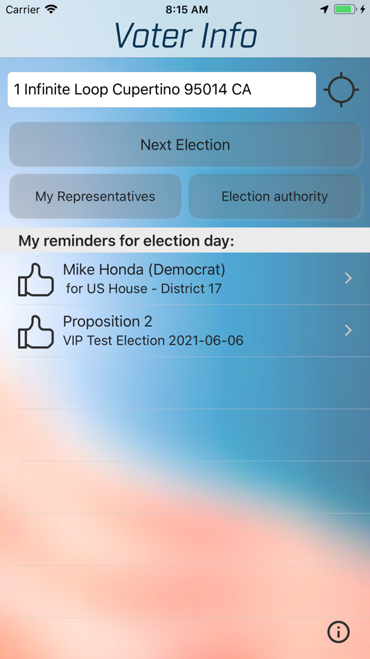 #1. Voter Info (iOS) 由: Edgar Rivera Garza