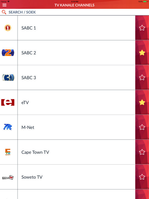 Screenshot #4 pour South Africa TV listings (ZA)
