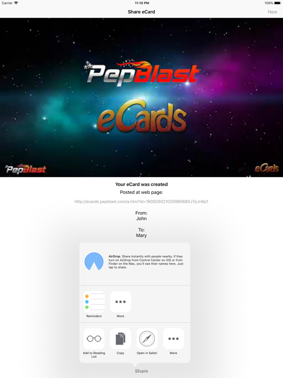 PepBlast Animated 200+ eCards iPad screenshot