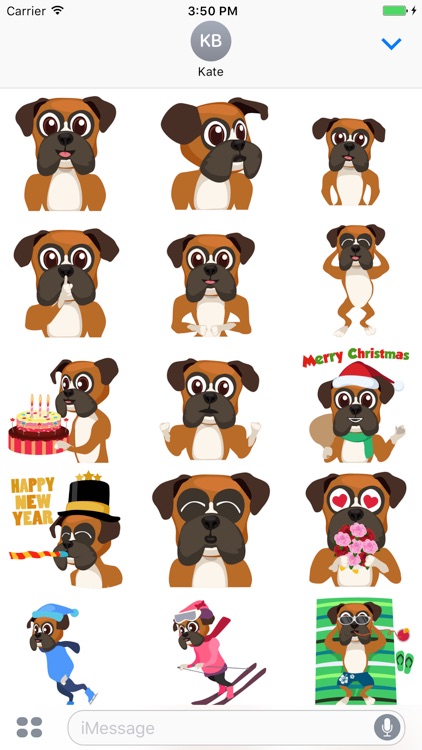 Animated Boxer Stickers for iMessage