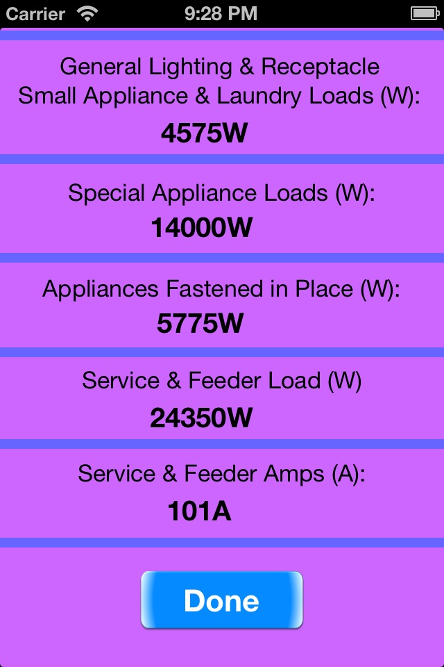 Electrical Load Calc screenshot 3