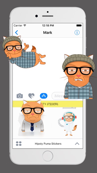 Hipsty Puma Cat Stickers screenshot 3