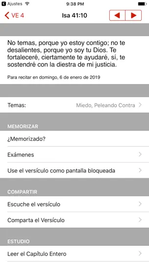 Captura de pantalla de Versículos Espada en iPhone 1
