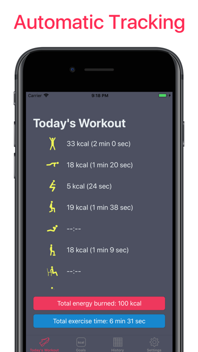 Screenshot #1 pour AutoWorkout Exercise Tracker