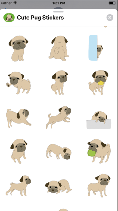 Cute Pug Stickers ！ screenshot 3