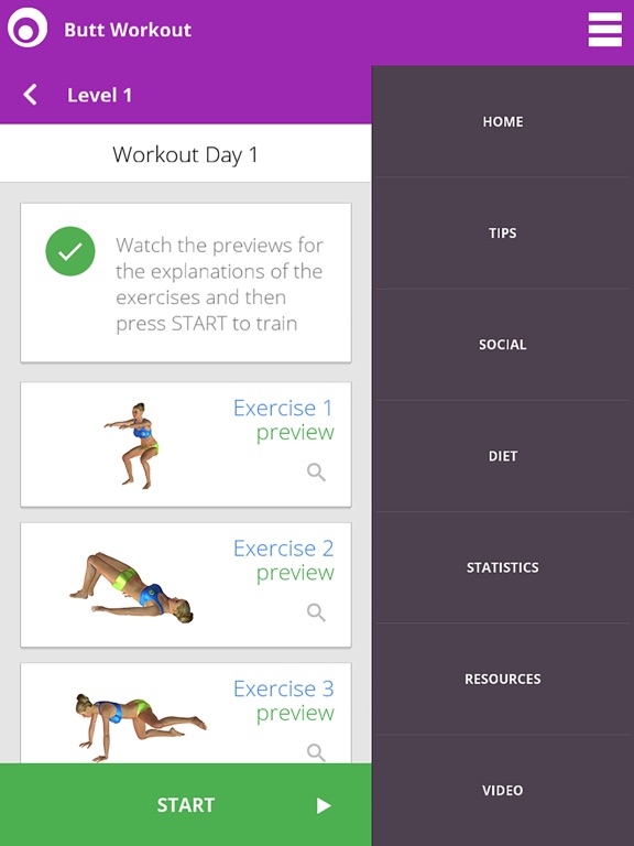 Butt Workout Plan - Lumowell iPad screenshot 3 - Health & Fitness app