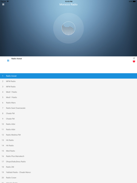 Morocco Radio FM: المغرب راديو iPad screenshot 4 - Music app