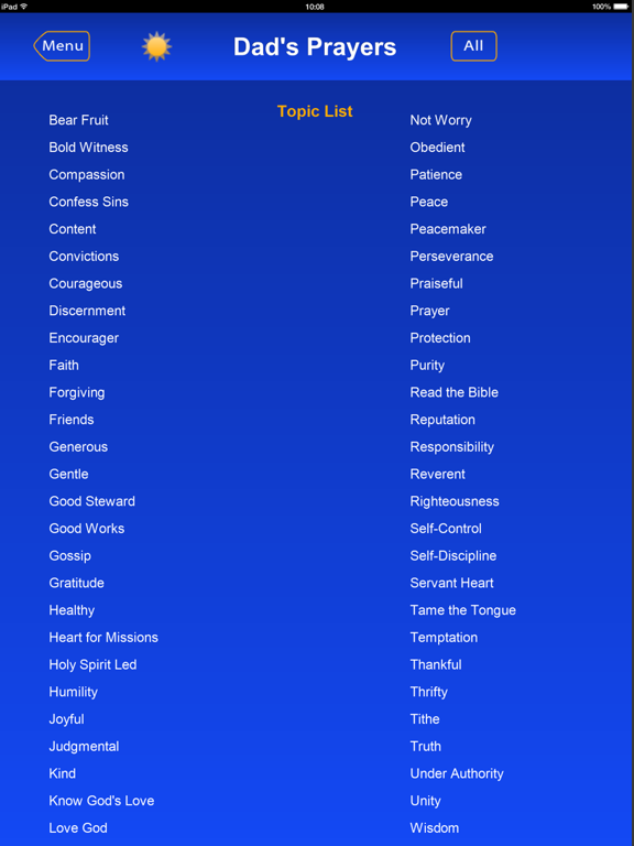 Dad's Prayers iPad screenshot 4 - Reference app