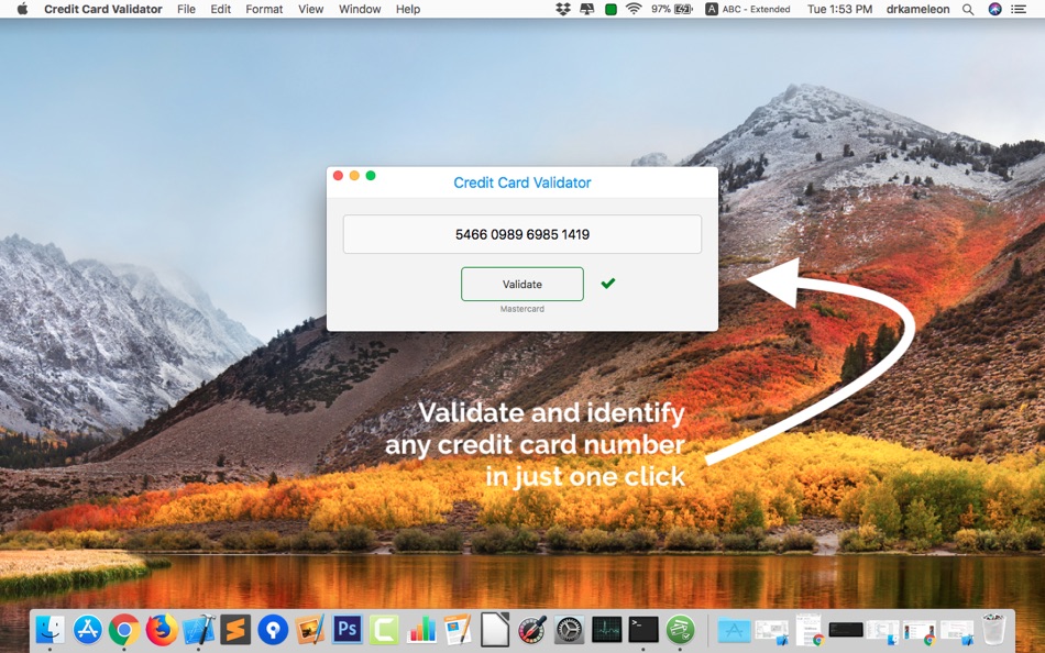 Credit Card Validator (macOS) 由: InSili.co Credit Card Validator (macOS) 由: InSili.co