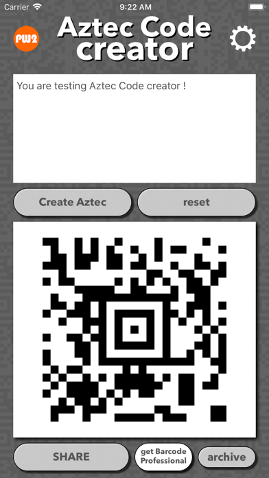 Screenshot #1 pour Aztec Code creator