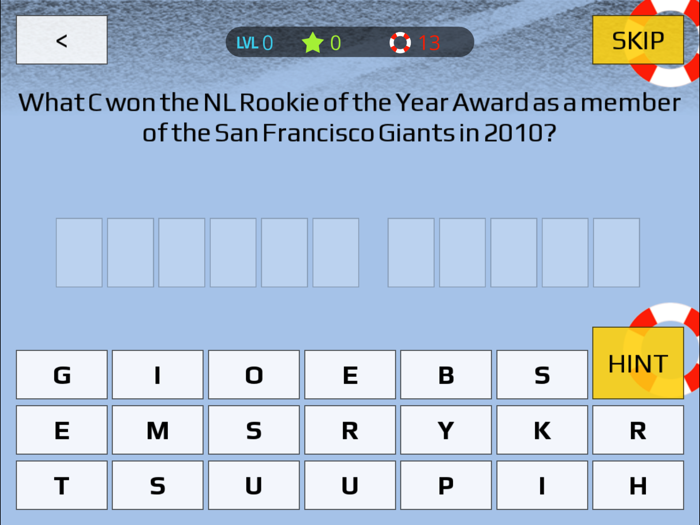 Baseball Trivia Stats and Awards