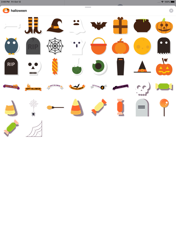 Ultimate Halloween Stickers! iPad screenshot 1 - Stickers app