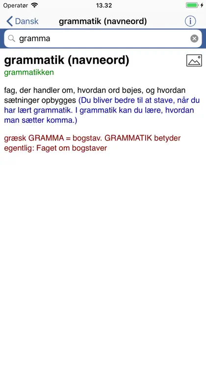 Screenshot 4 di 4 di Din Danske Ordbog