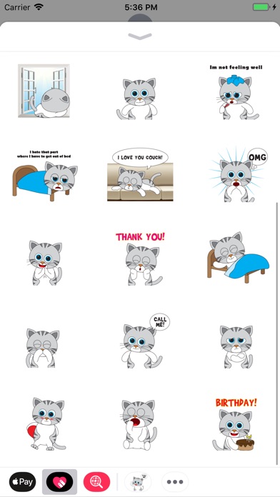 Brown Cat Animated Stickers screenshot 3