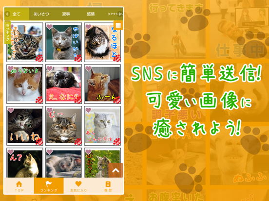 Screenshot #5 pour ねこスタンプ～かわいい猫スタンプが取り放題～