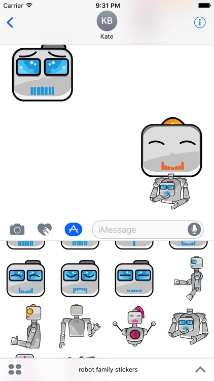 Robot Family Stickers