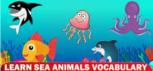 Coloring Sea Animal Vocabulary screenshot #4 for iPhone