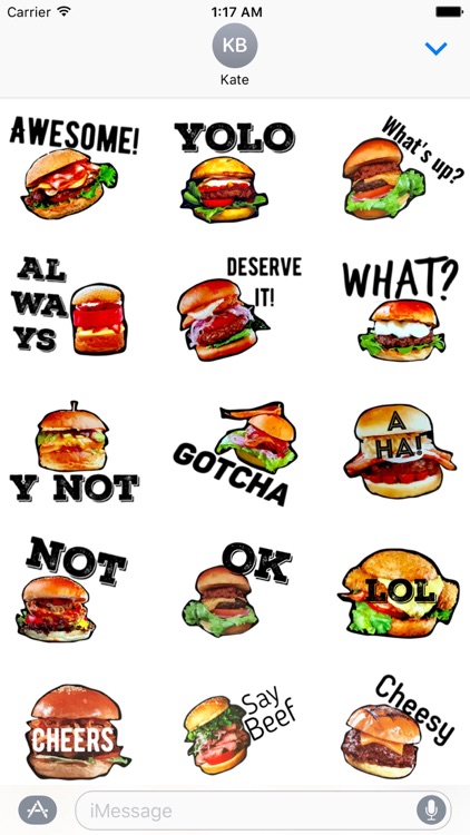 Love Burger BurgerMoji Sticker