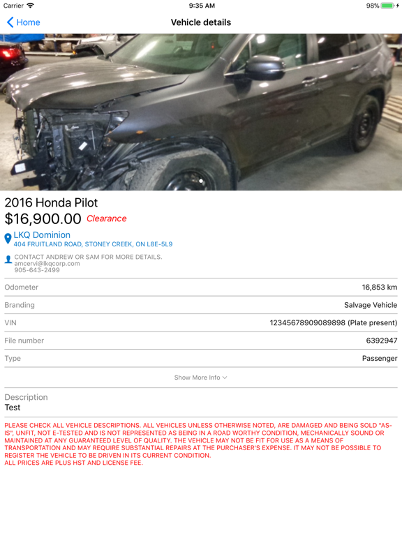 LKQ Rebuilders iPad screenshot 3 - Shopping app