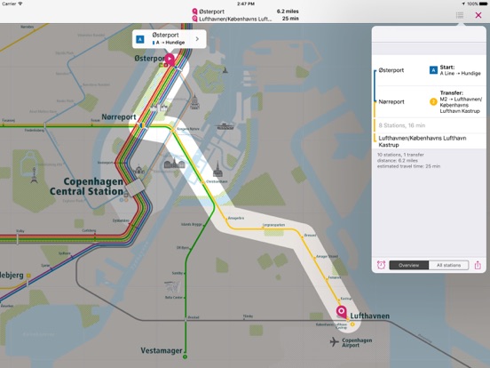 Screenshot #6 pour Copenhague Rail Map Lite
