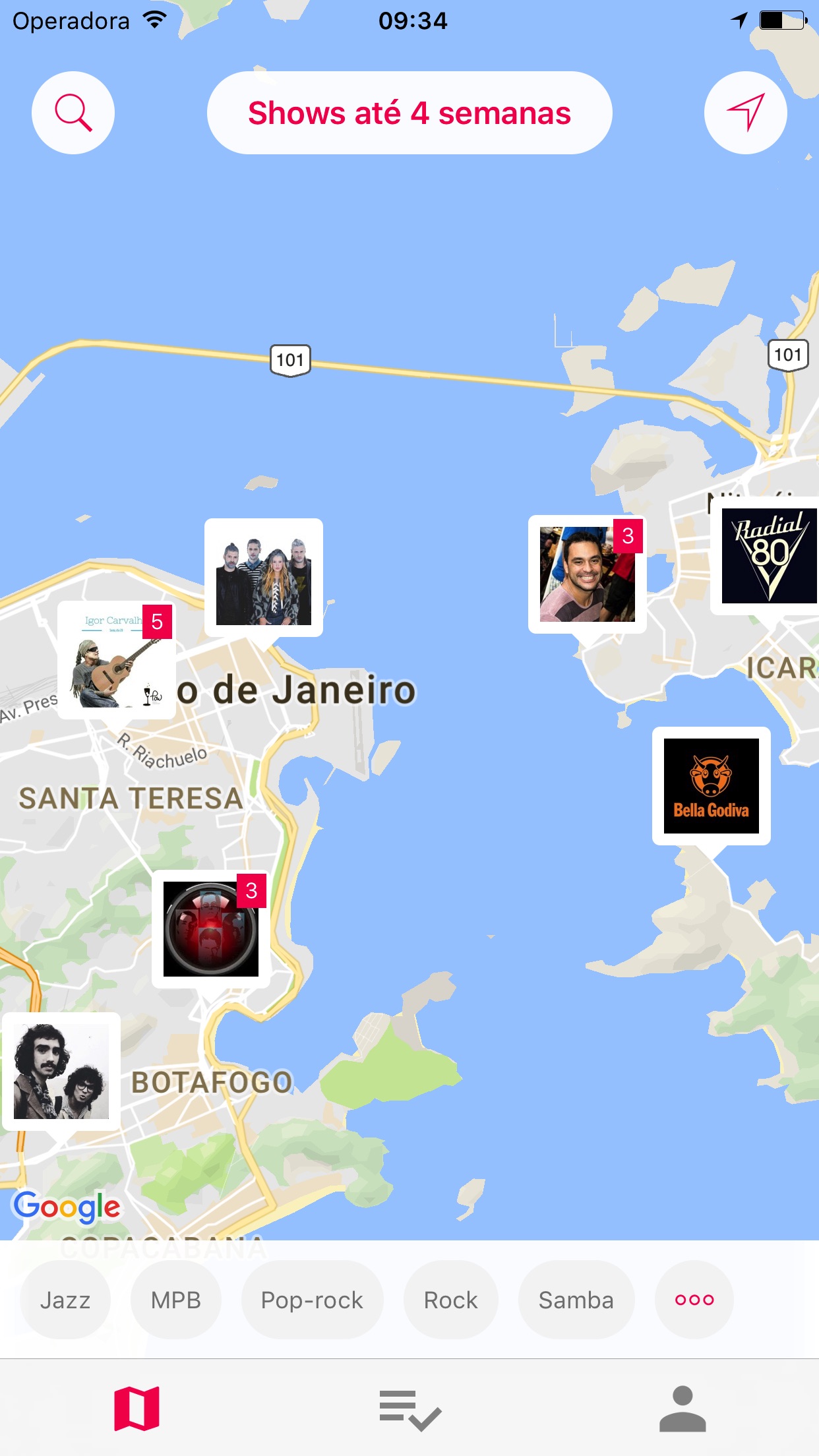 Screenshot do app Sound Club