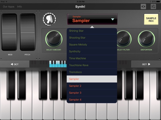 Synth iPad app afbeelding 2